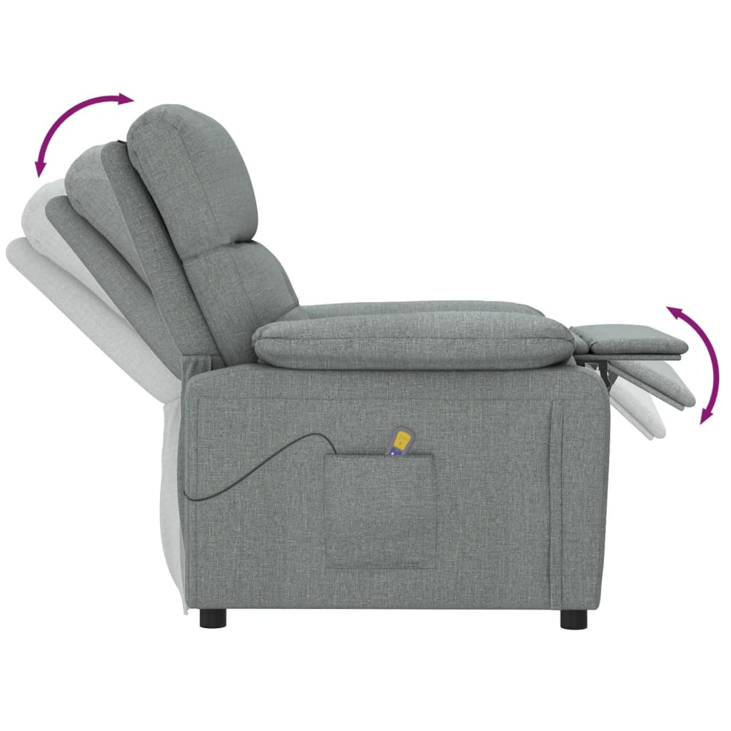 Fauteuil de massage Gris foncé Tissu - XIOS