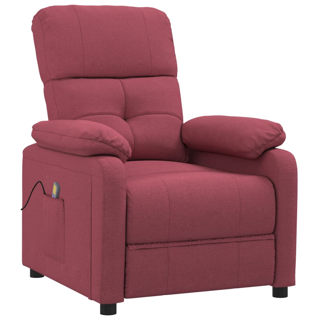 Fauteuil de massage Rouge bordeaux Tissu - XIOS