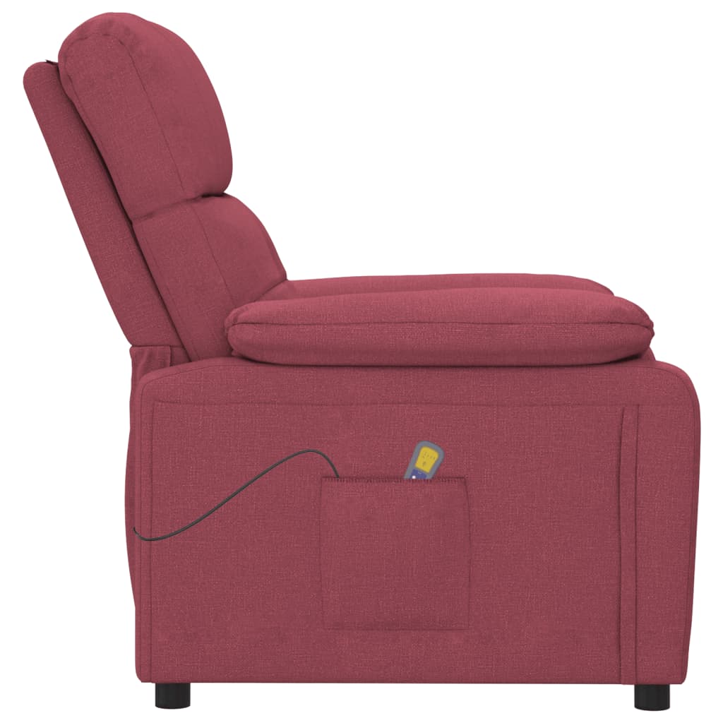 Fauteuil de massage Rouge bordeaux Tissu - XIOS