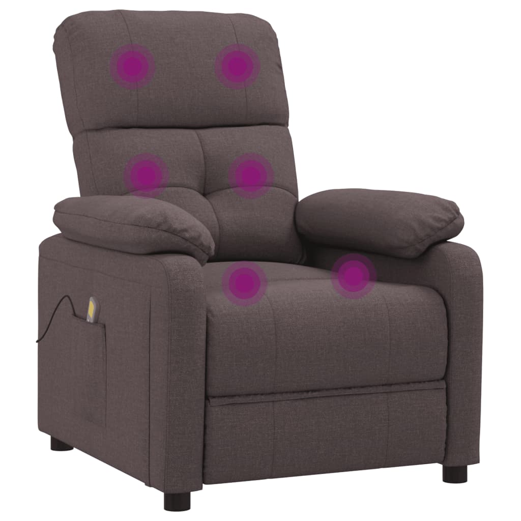 Fauteuil de massage Marron foncé Tissu - XIOS