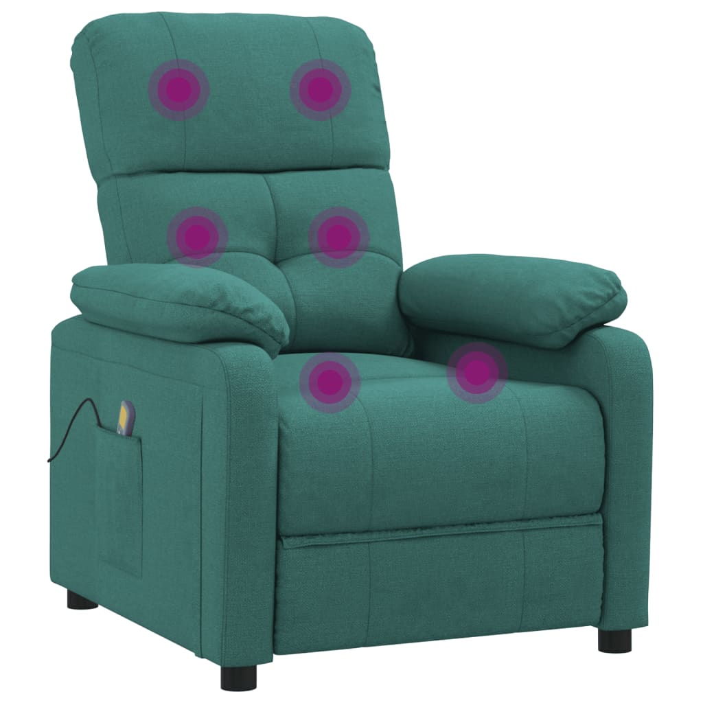 Fauteuil de massage Vert foncé Tissu - XIOS