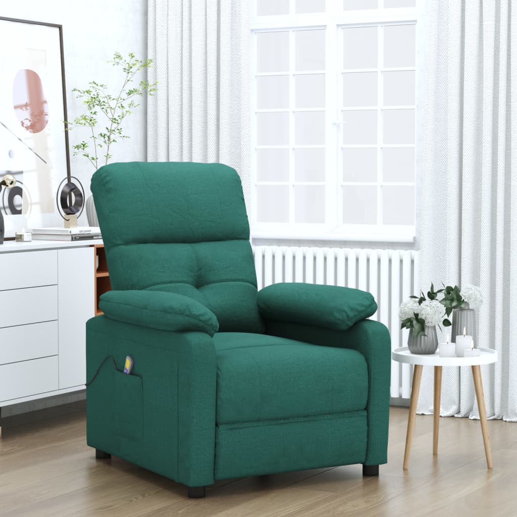 Fauteuil de massage Vert foncé Tissu - XIOS