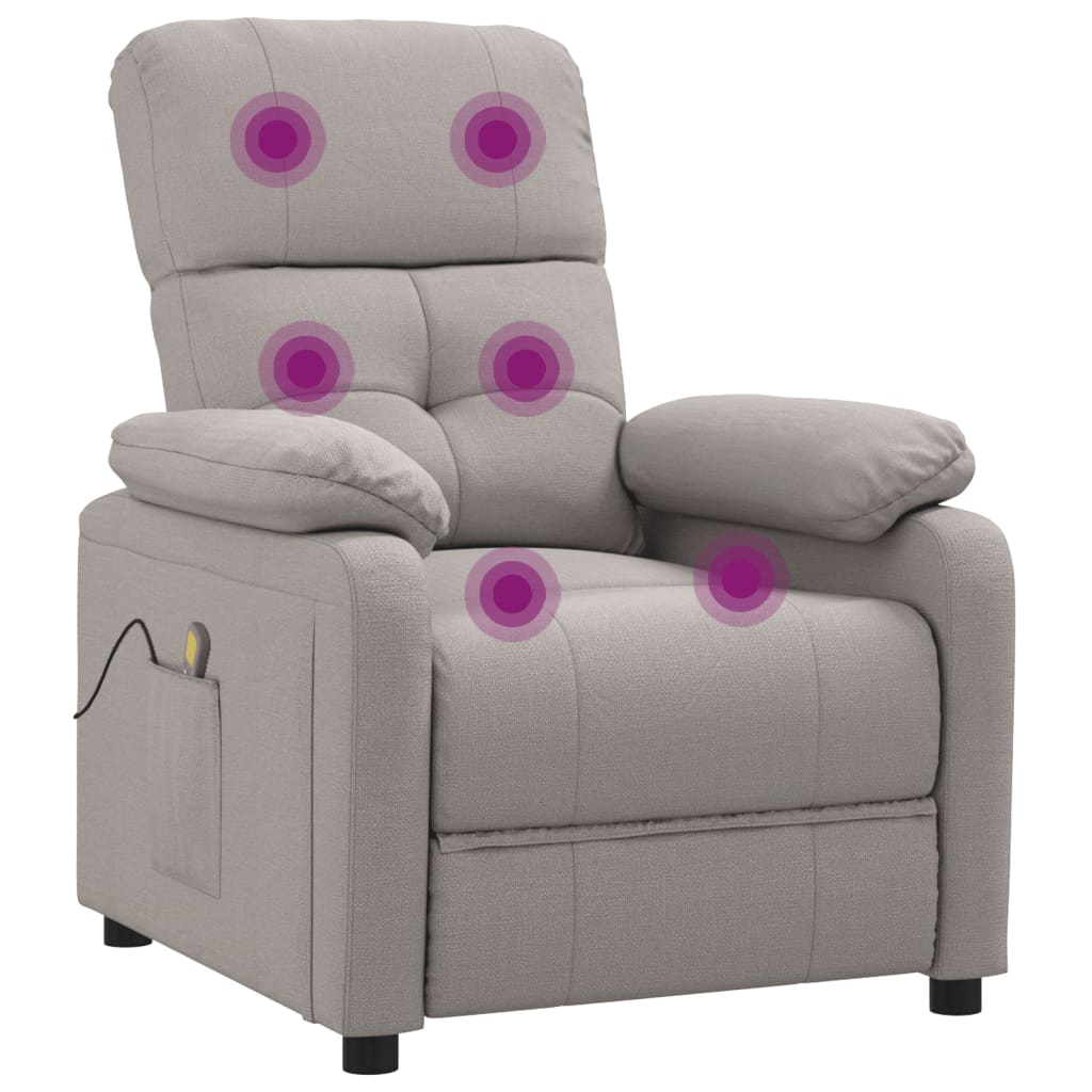 Fauteuil de massage Taupe Tissu