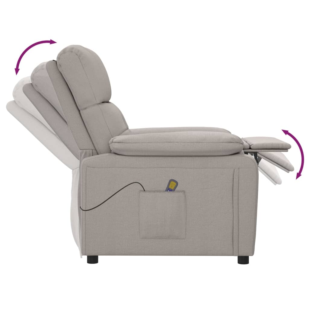 Fauteuil de massage Taupe Tissu