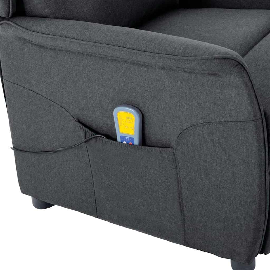 Chaise de massage Gris foncé 93.5 x 67.5 x 101.5 cm tissu