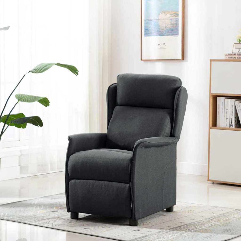 Chaise de massage Gris foncé 93.5 x 67.5 x 101.5 cm tissu