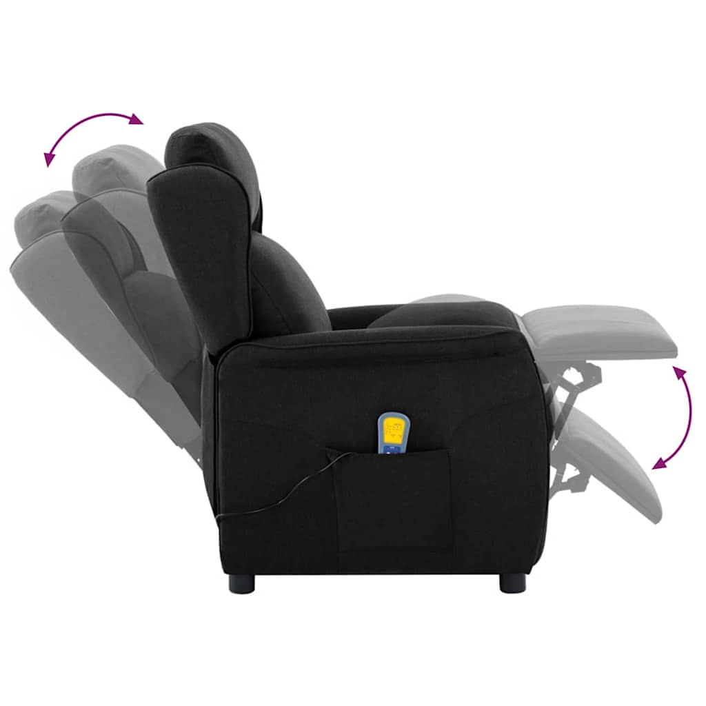 Chaise de massage Noir 93.5 x 67.5 x 101.5 cm tissu