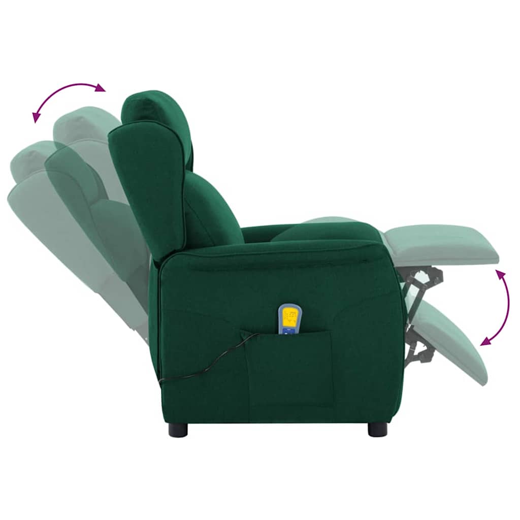 Chaise de massage Vert foncé 93.5 x 67.5 x 101.5 cm tissu