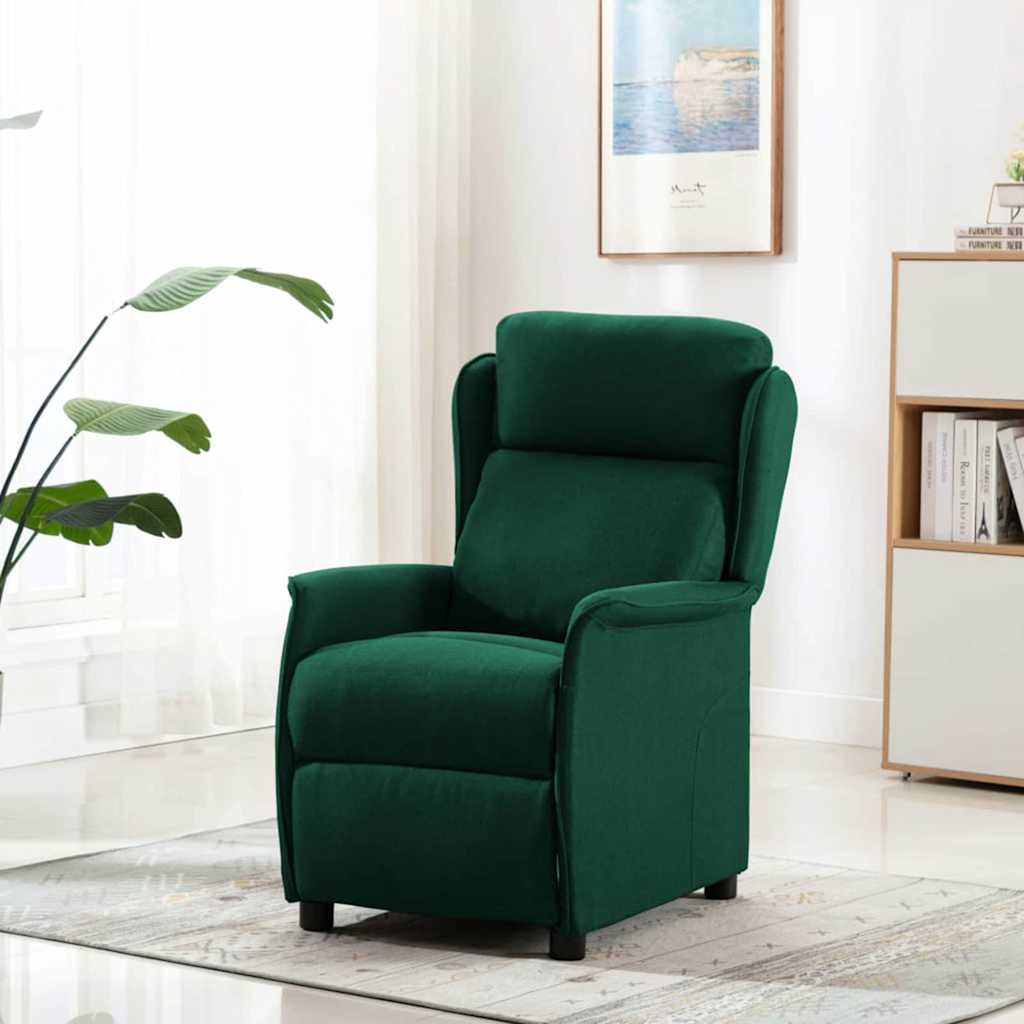 Chaise de massage Vert foncé 67.5 x 93.5 x 101.5 cm tissu - XIOS