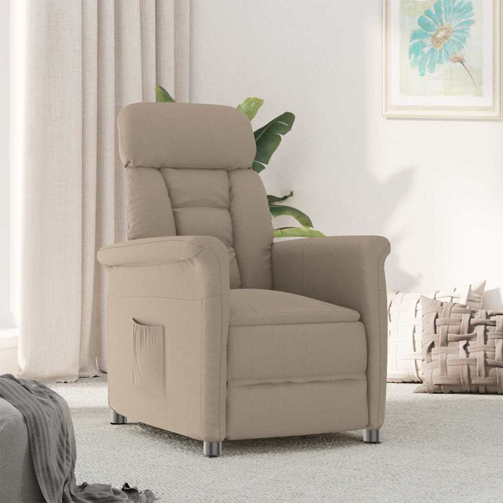 Fauteuil Relax Taupe Taupe 70.5 x 96.5 x 95 cm Polyester - XIOS