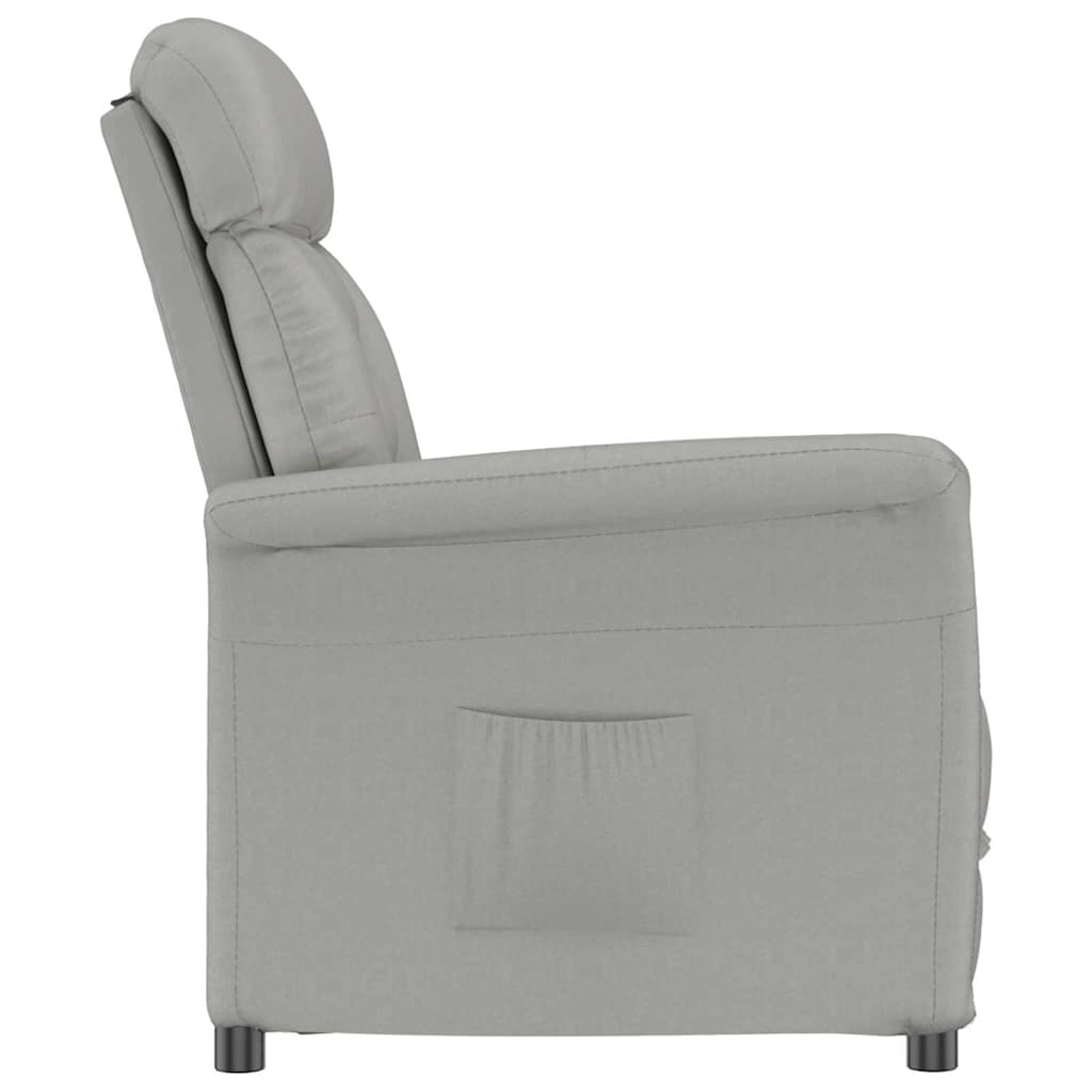 Fauteuil Relax Light Grey Gris clair 70.5 x 96.5 x 95 cm tissu - XIOS