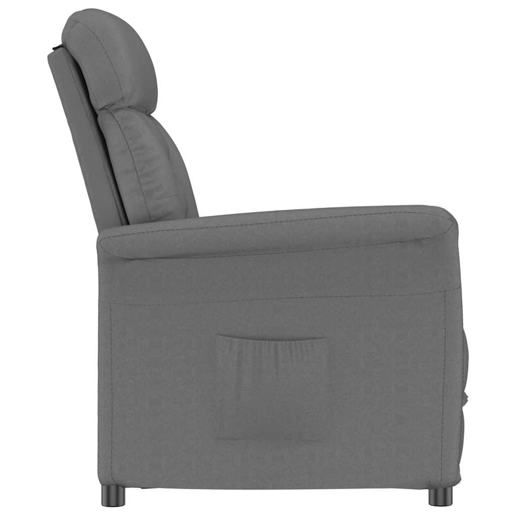 Fauteuil Relax Dark Grey Gris foncé 70.5 x 96.5 x 95 cm tissu - XIOS