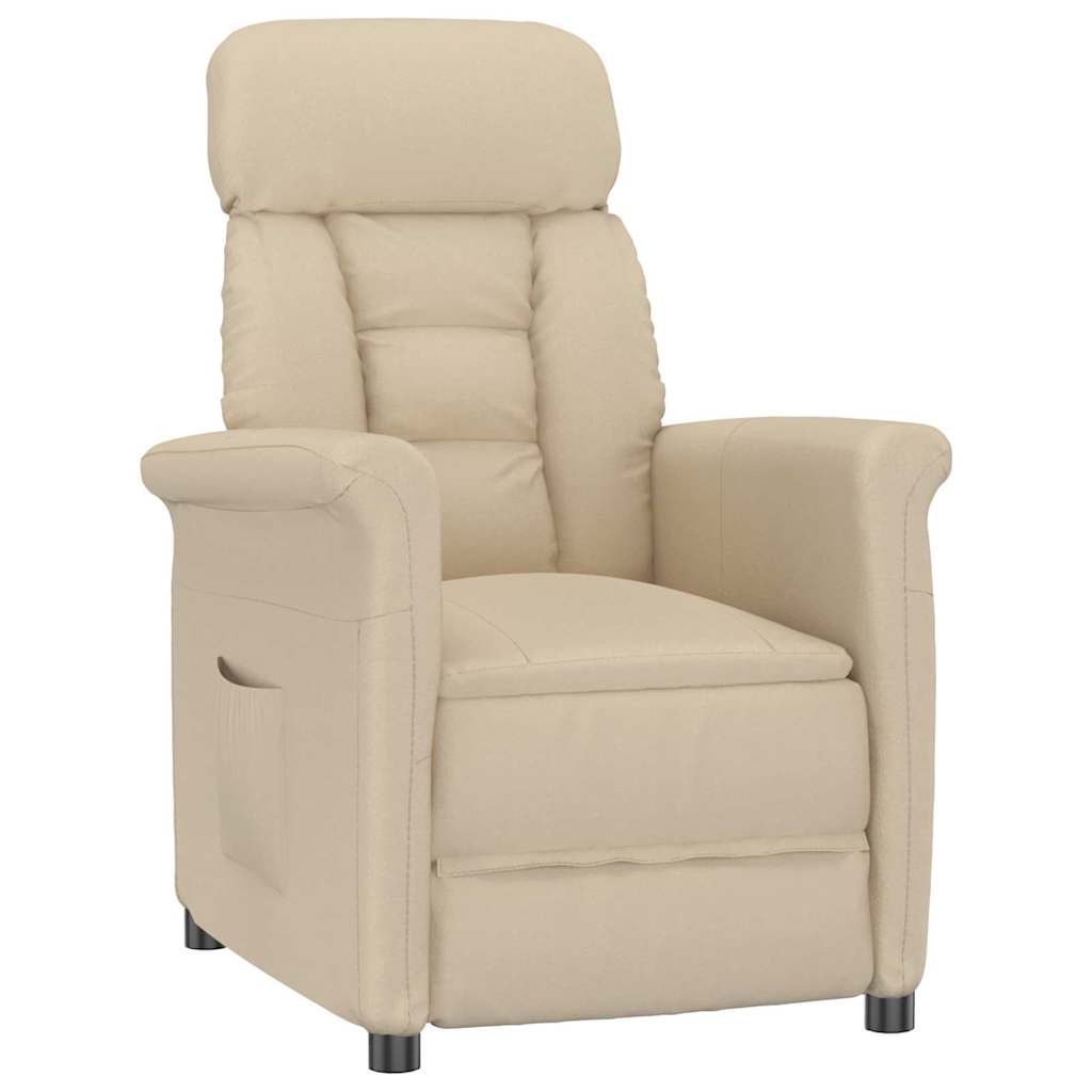 Fauteuil Relax Crème Crème 70.5 x 96.5 x 95 cm Tissu et métal - XIOS