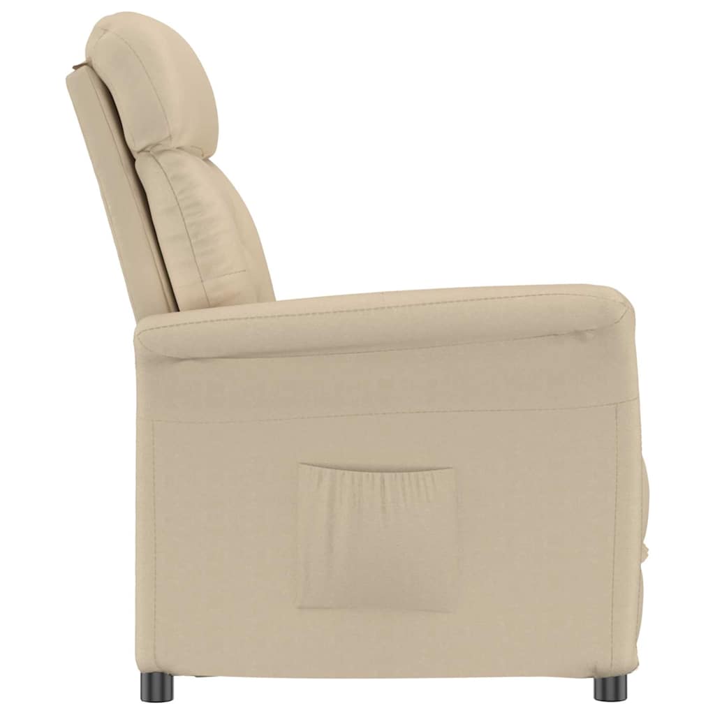 Fauteuil Relax Crème Crème 70.5 x 96.5 x 95 cm Tissu et métal - XIOS