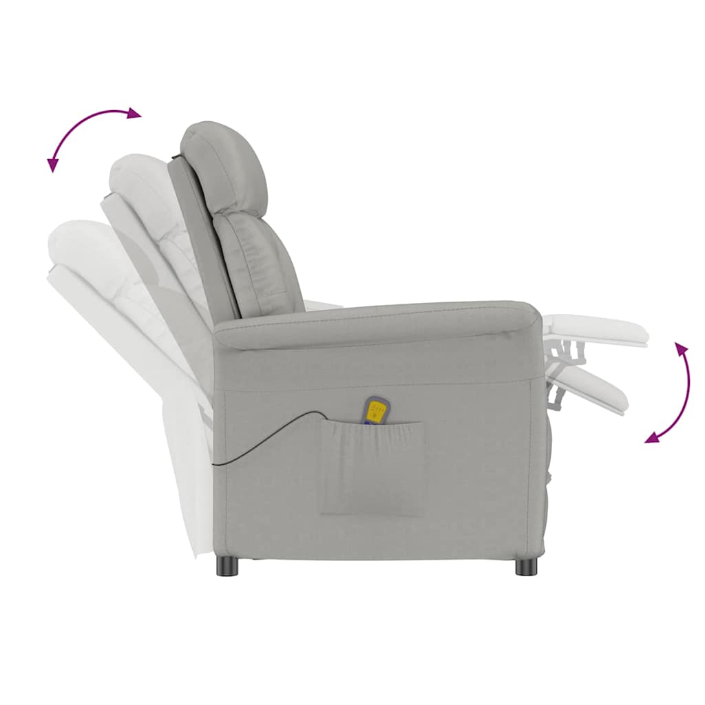 Chaise de massage Gris clair 96,5 x 70,5 x 95 cm Microfibre