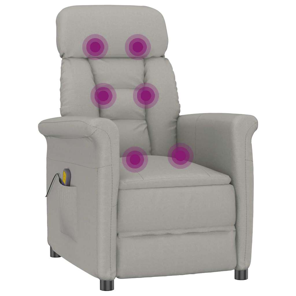 Chaise de massage Gris clair 96,5 x 70,5 x 95 cm Microfibre