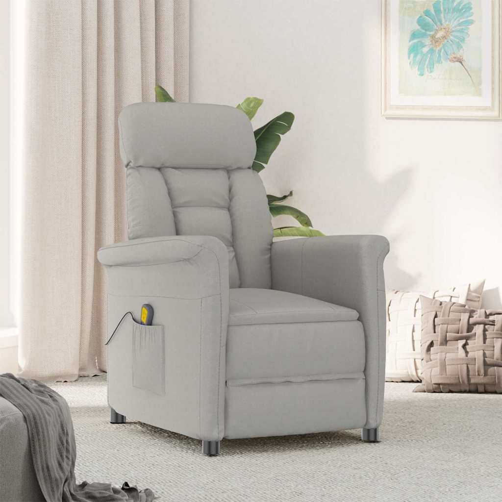 Chaise de massage Gris clair 96,5 x 70,5 x 95 cm Microfibre