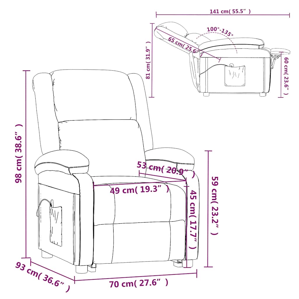 Fauteuil de massage Crème Tissu - XIOS