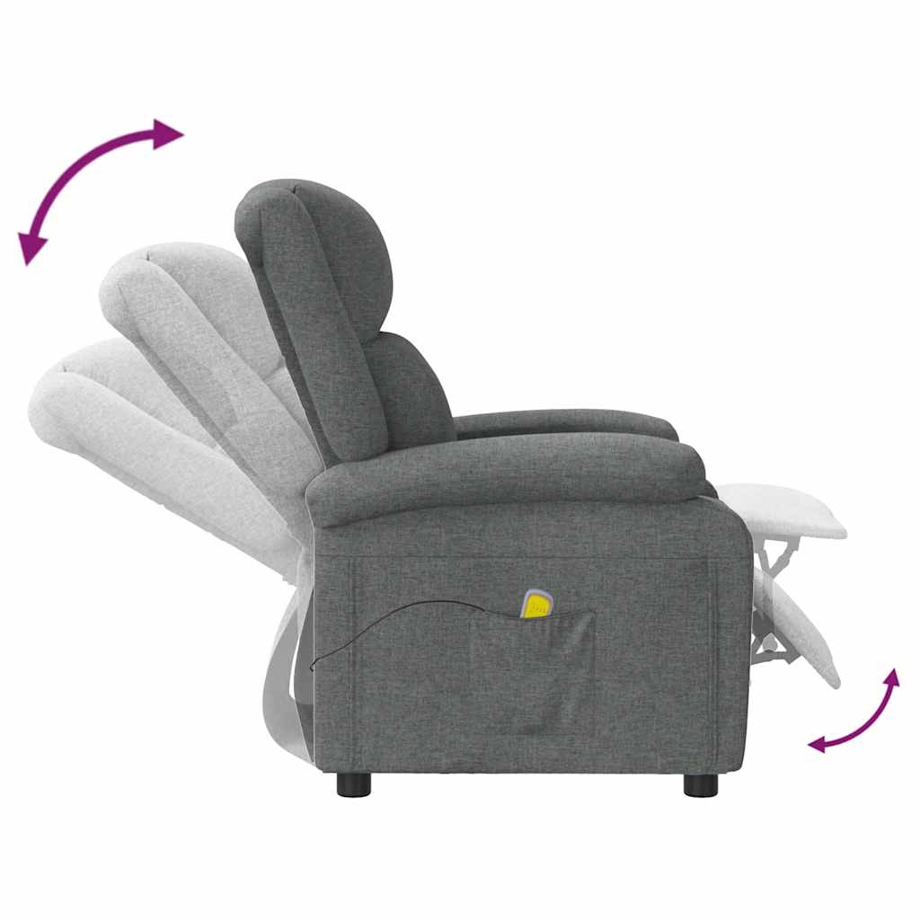 Fauteuil de massage Gris foncé Tissu - XIOS