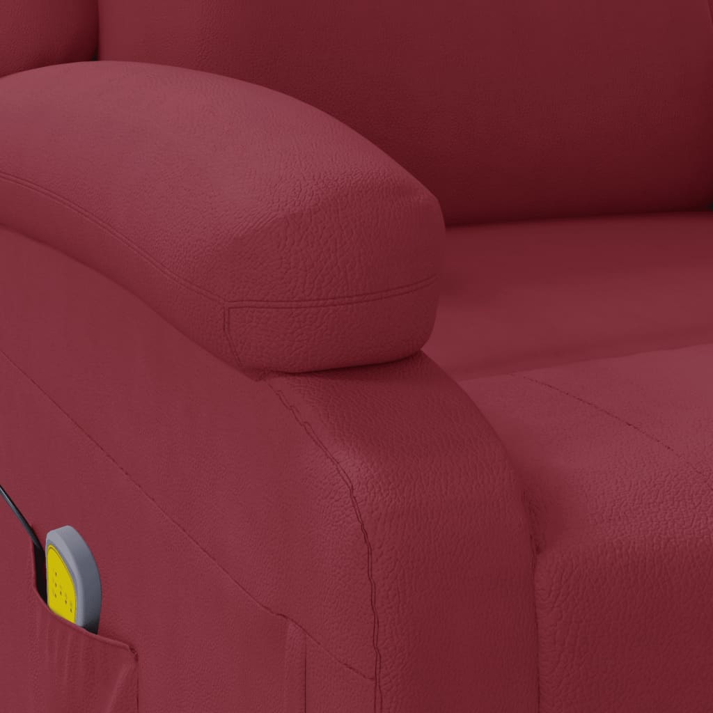 Fauteuil de massage Rouge bordeaux Similicuir - XIOS