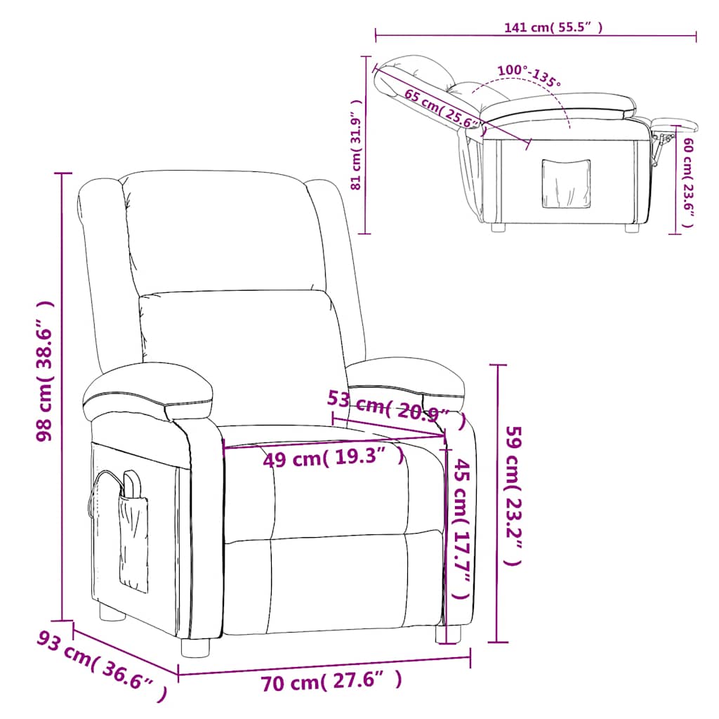 Fauteuil de massage Rouge Similicuir - XIOS