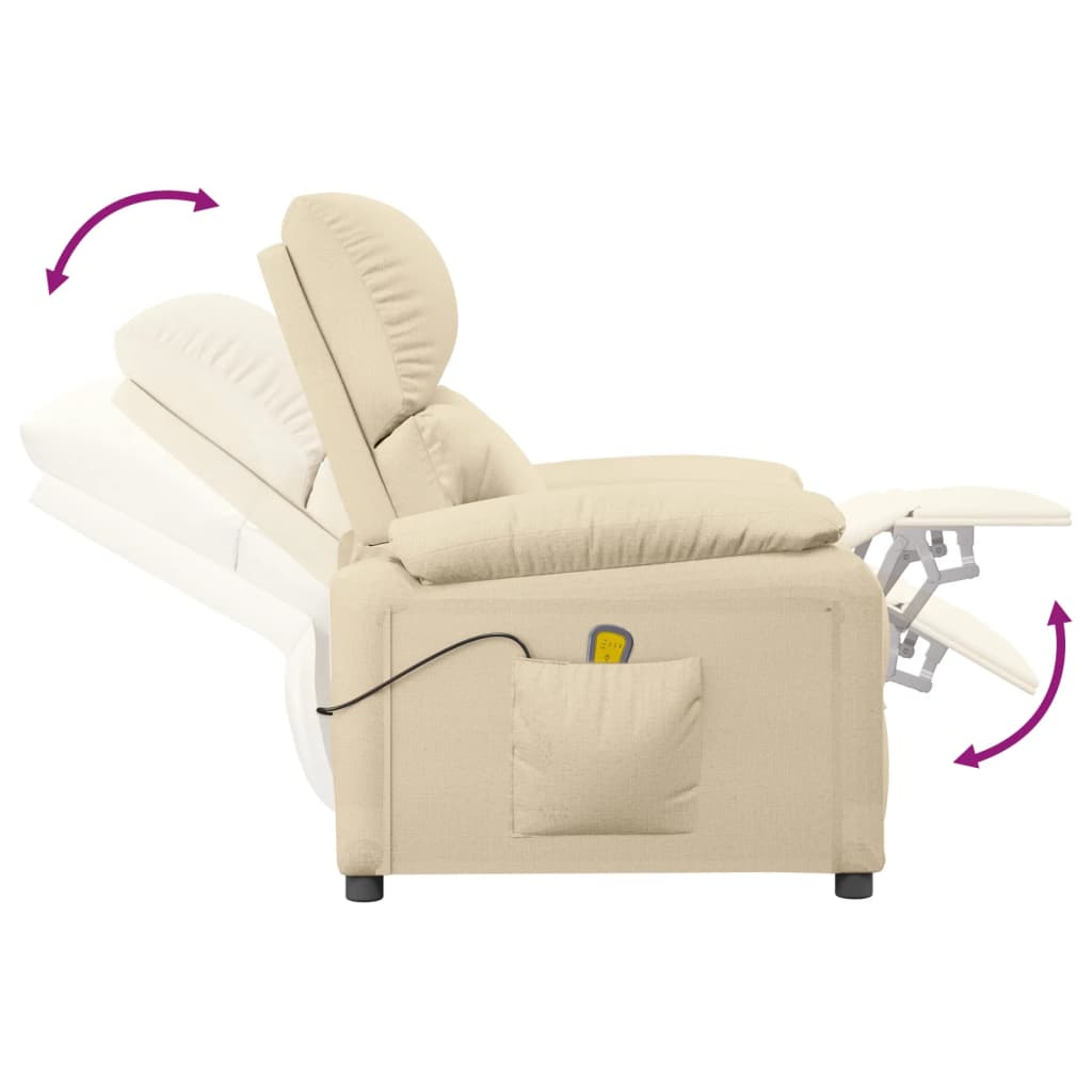 Fauteuil de massage Crème Tissu - XIOS
