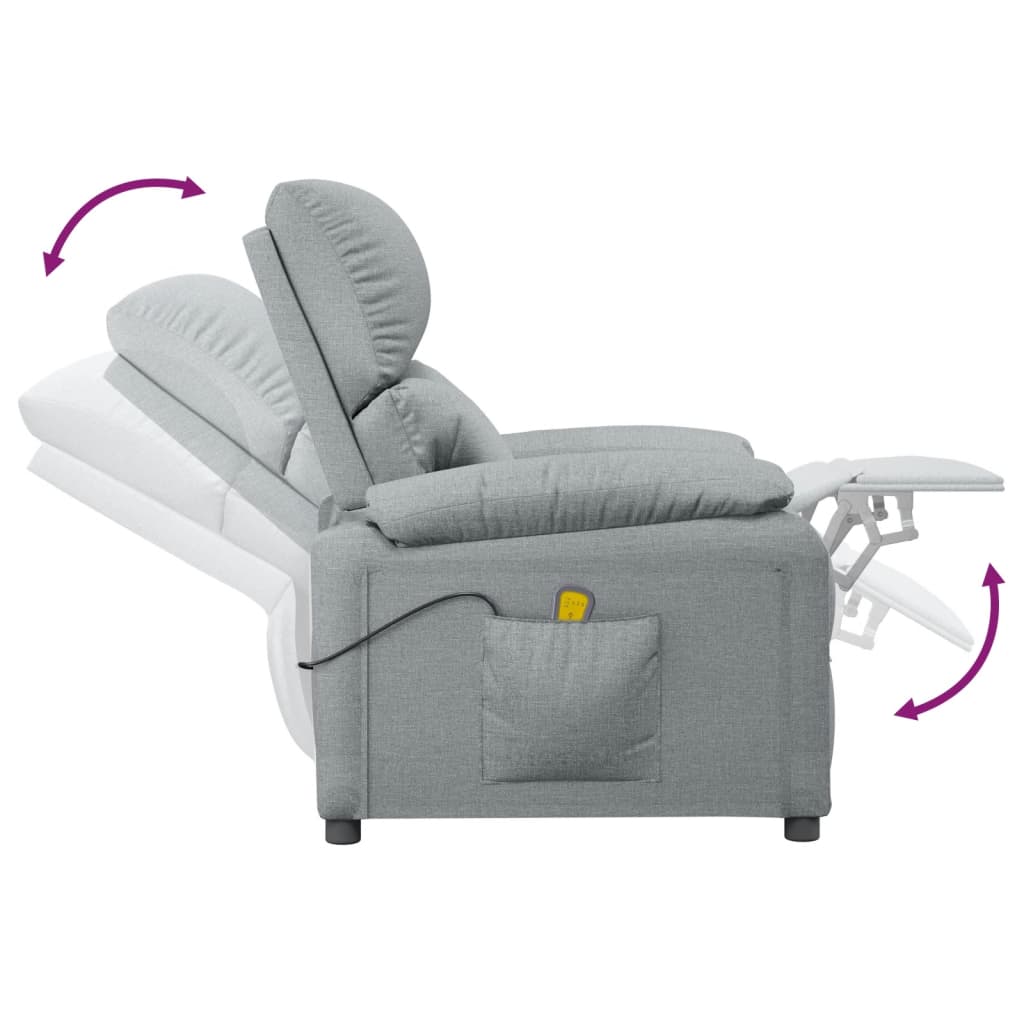 Fauteuil de massage Gris clair Tissu - XIOS