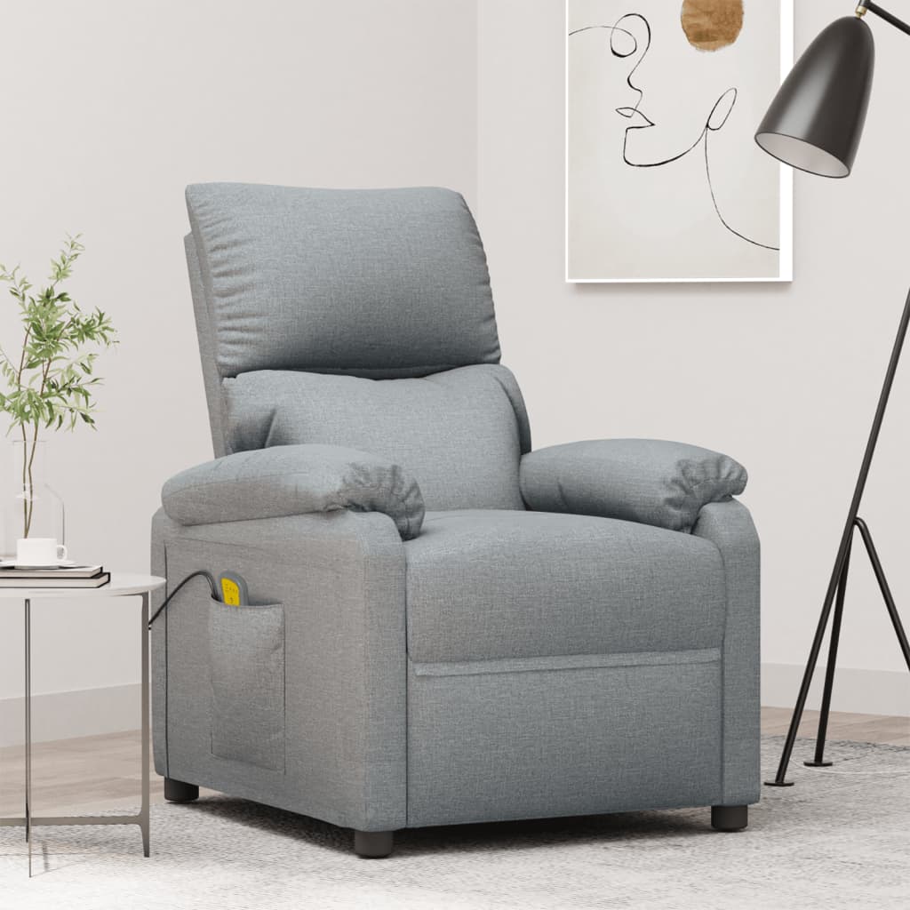 Fauteuil de massage Gris clair Tissu - XIOS