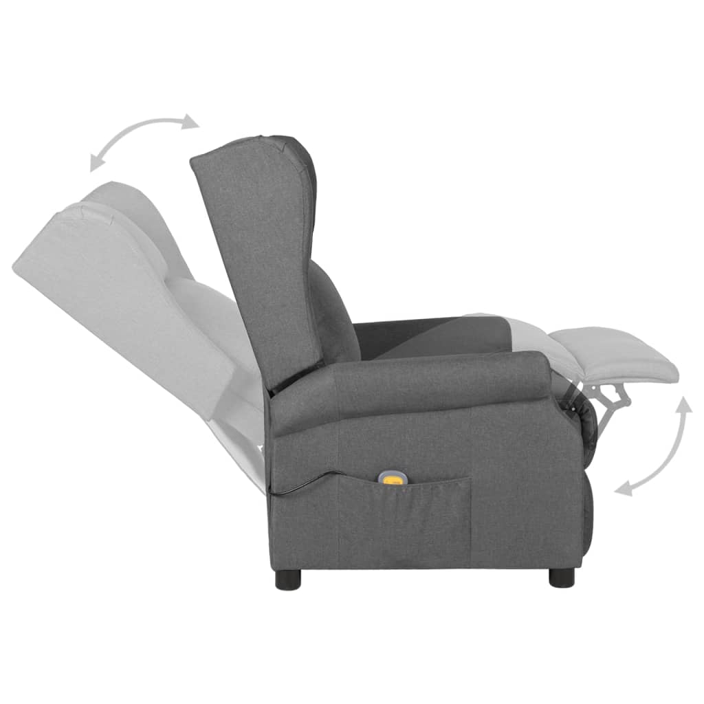 Fauteuil de massage Gris clair Tissu - XIOS