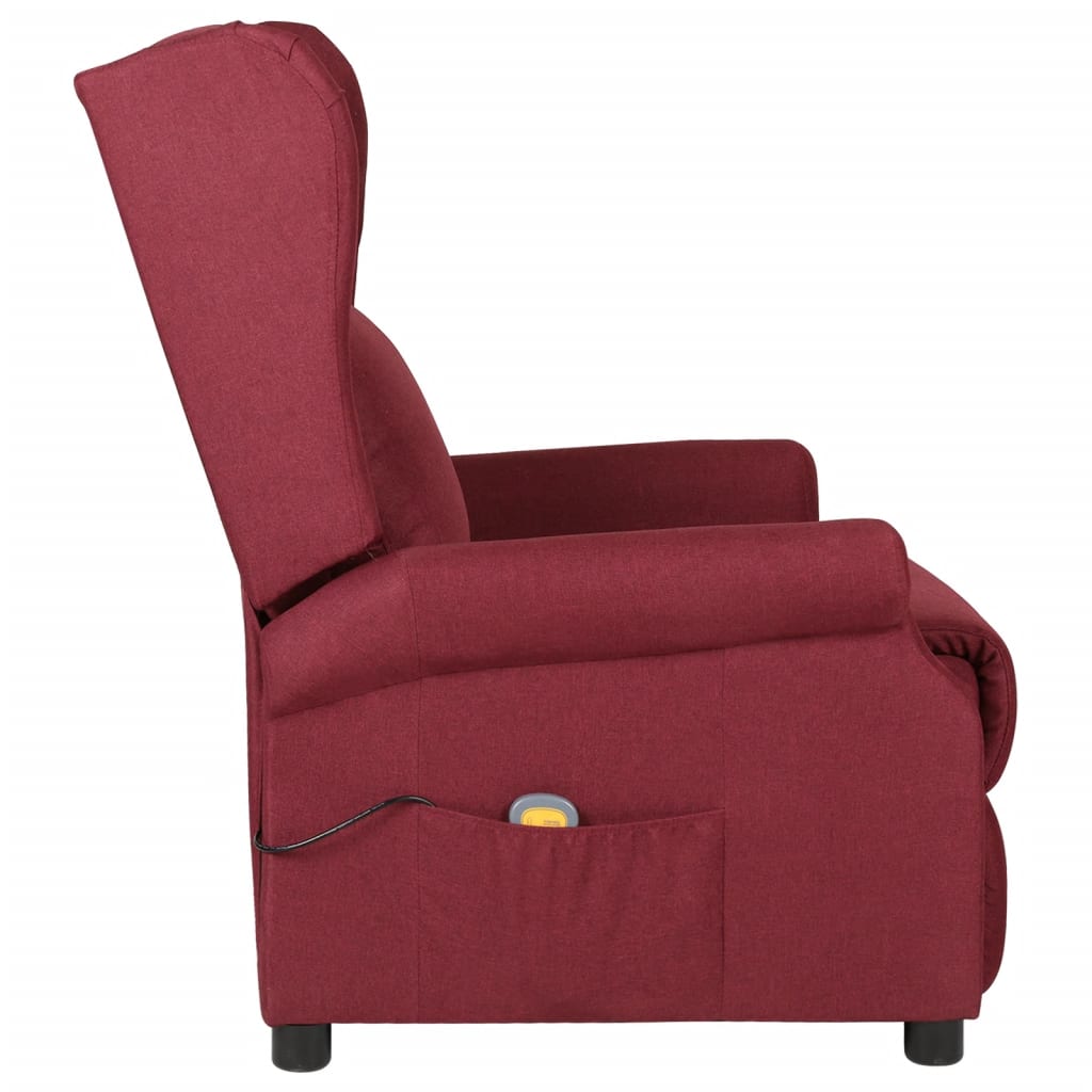 Fauteuil de massage Rouge bordeaux Tissu