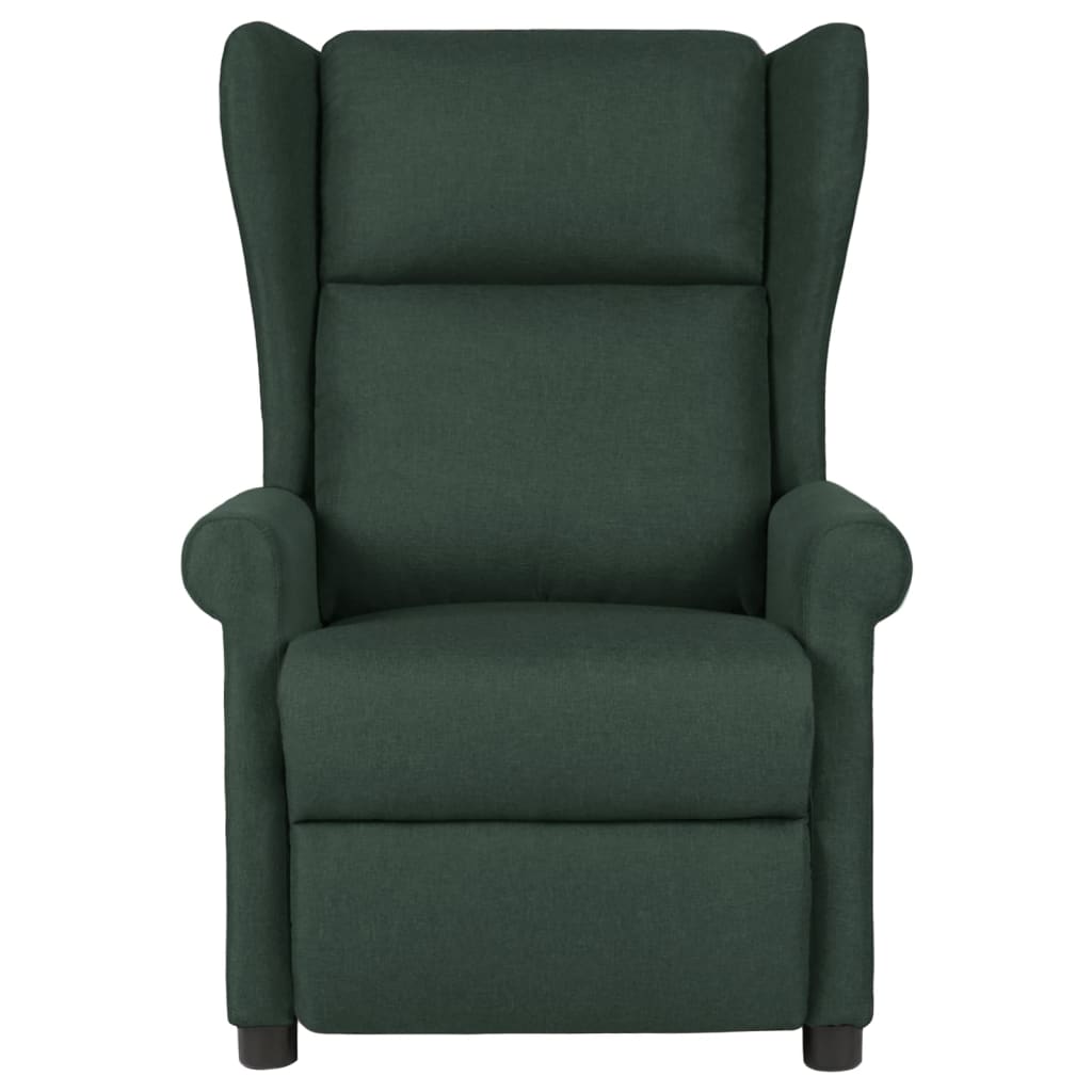 Fauteuil de massage Vert foncé Tissu