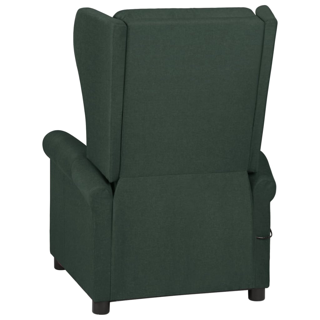 Fauteuil de massage Vert foncé Tissu