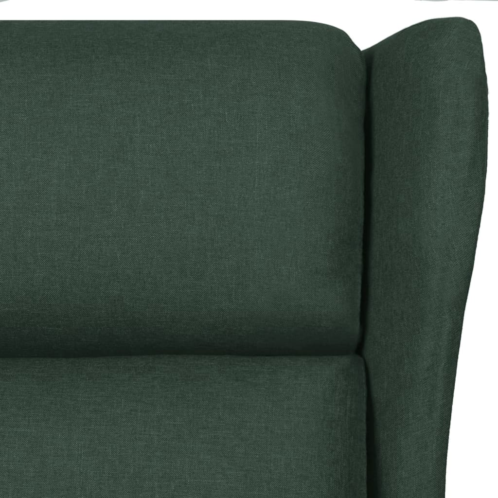 Fauteuil de massage Vert foncé Tissu