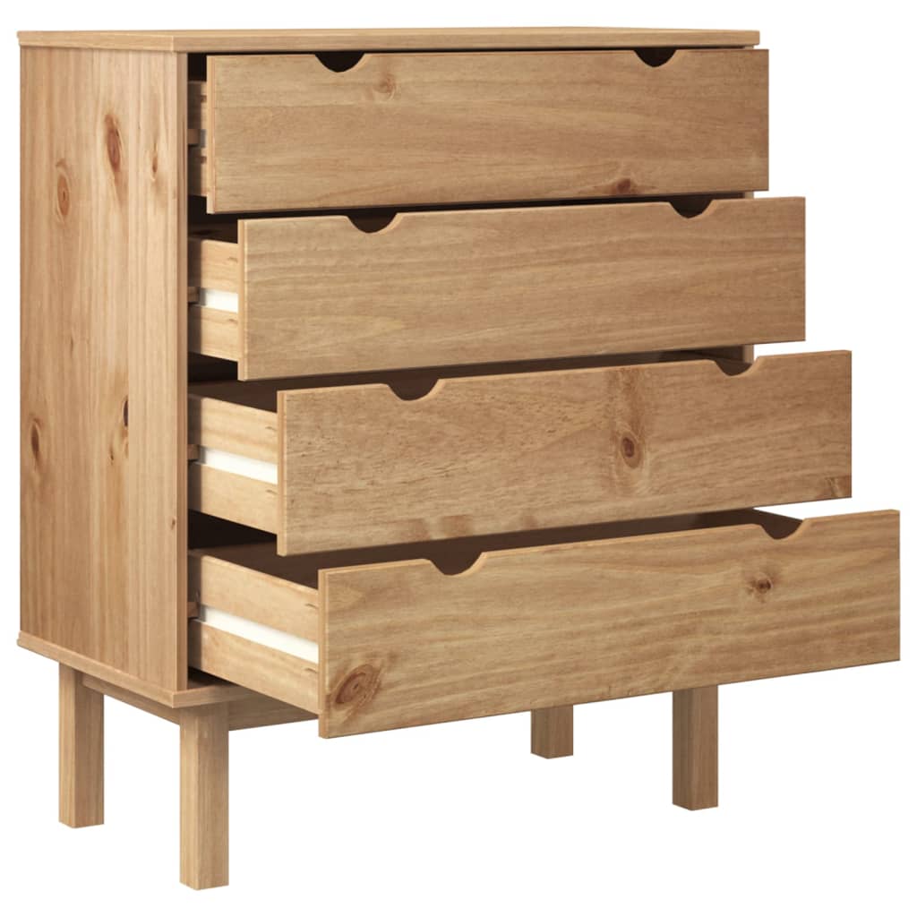 Commode OTTA 76,5x39,5x90 cm Bois de pin massif - XIOS