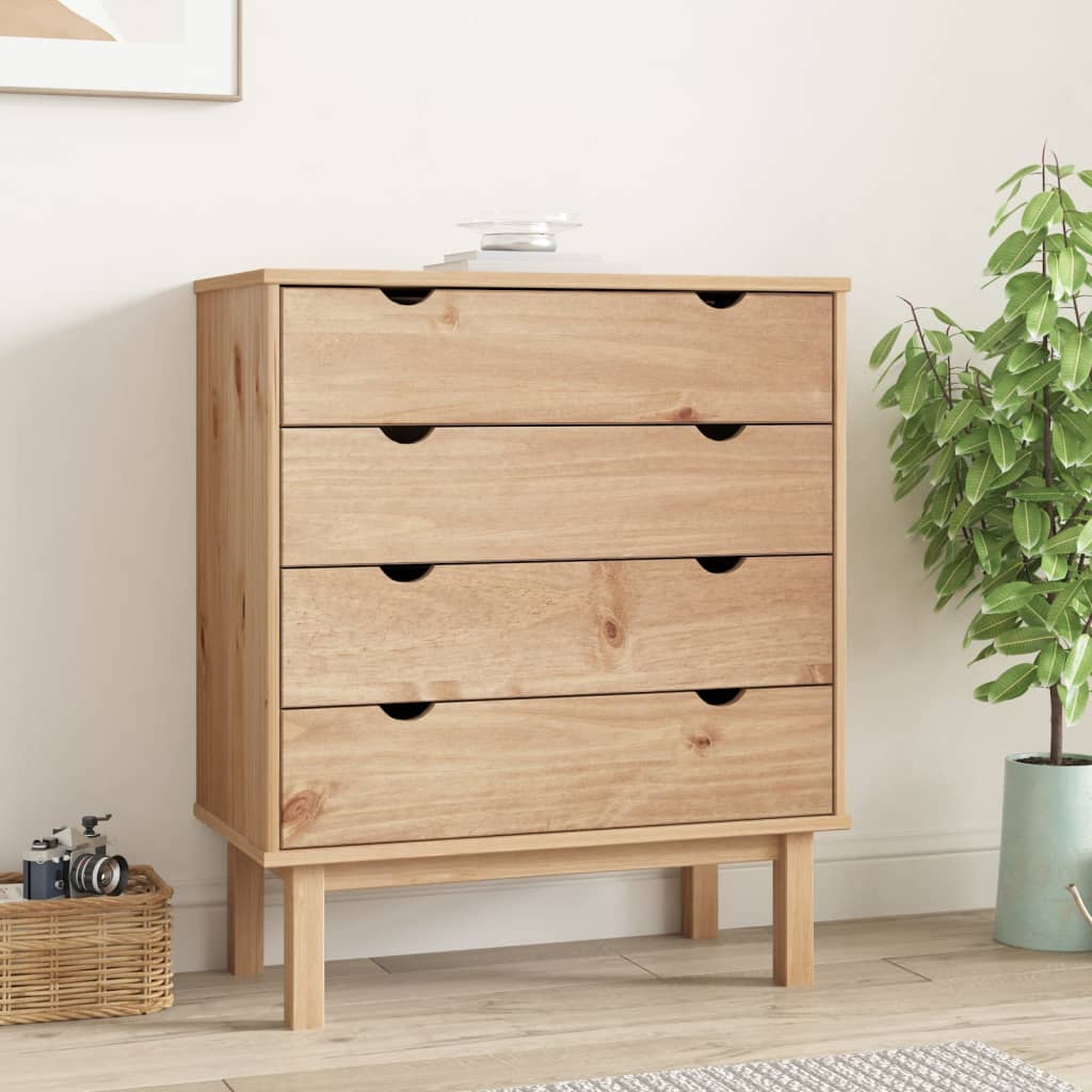 Commode OTTA 76,5x39,5x90 cm Bois de pin massif - XIOS