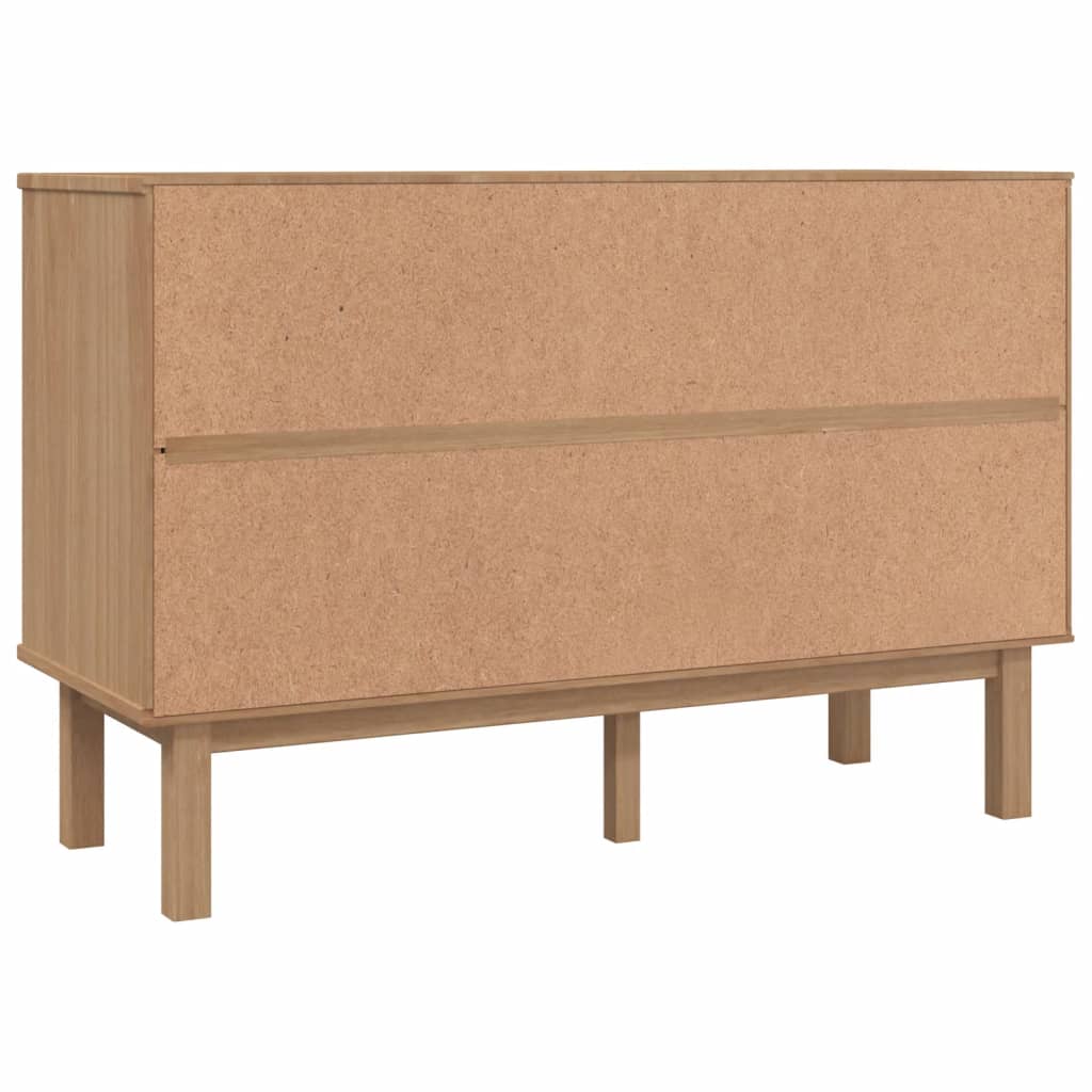 Commode OTTA marron et gris 111x43x73,5 cm bois de pin massif - XIOS