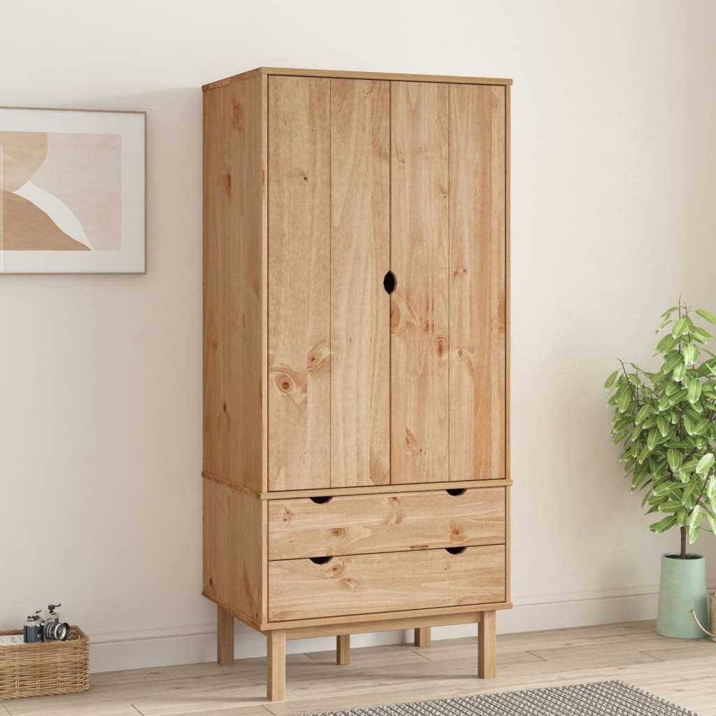 Garde-robe OTTA 76,5x53x172 cm Bois massif de pin - XIOS