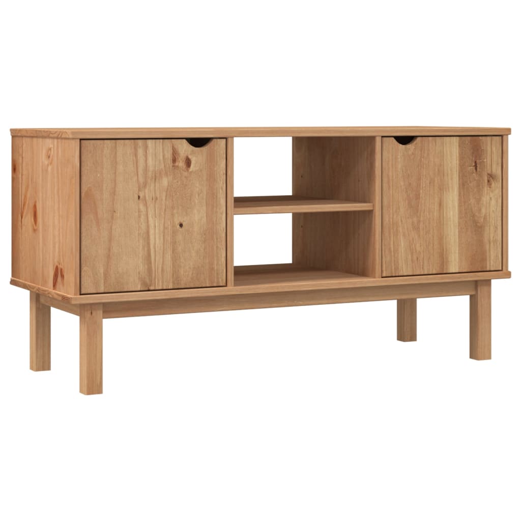 Meuble TV OTTA 113,5x43x57 cm Bois de pin massif - XIOS