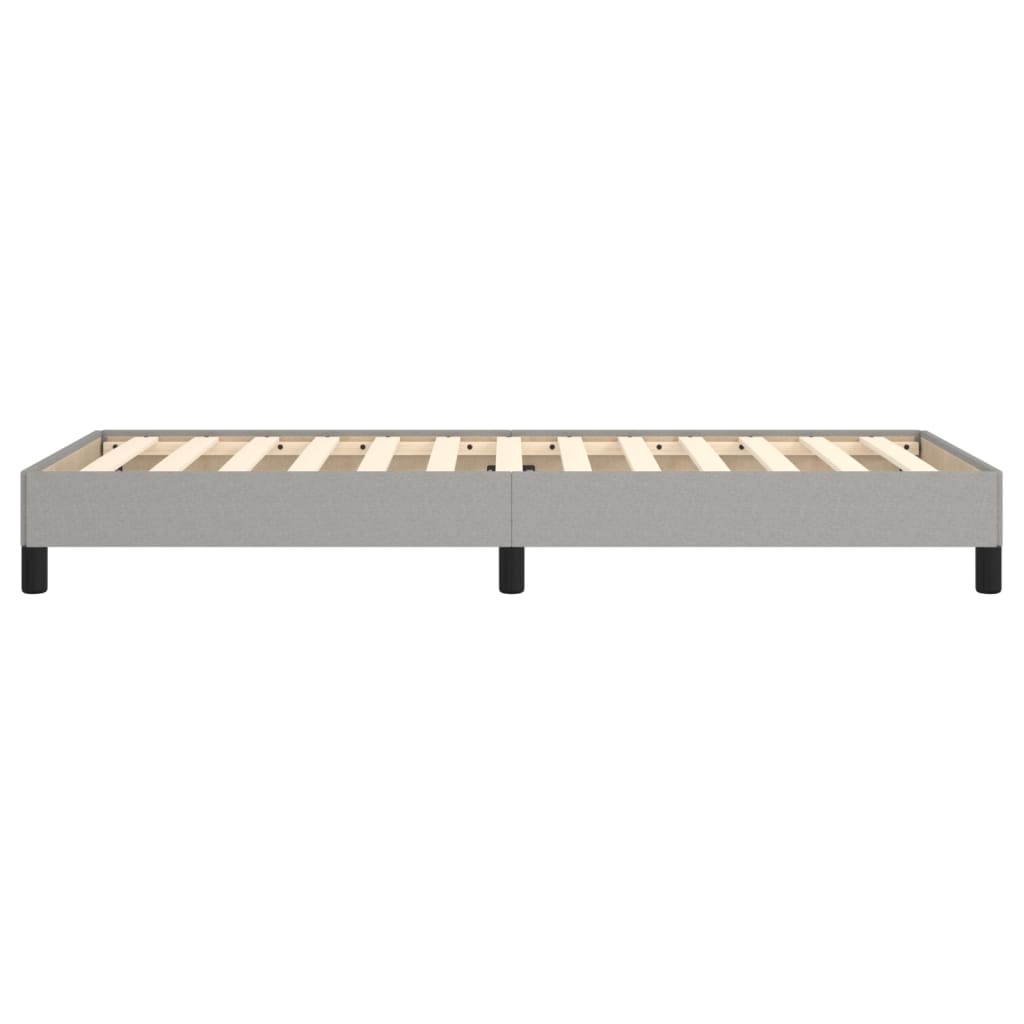 Cadre de lit sans matelas gris clair 80x200 cm tissu - XIOS