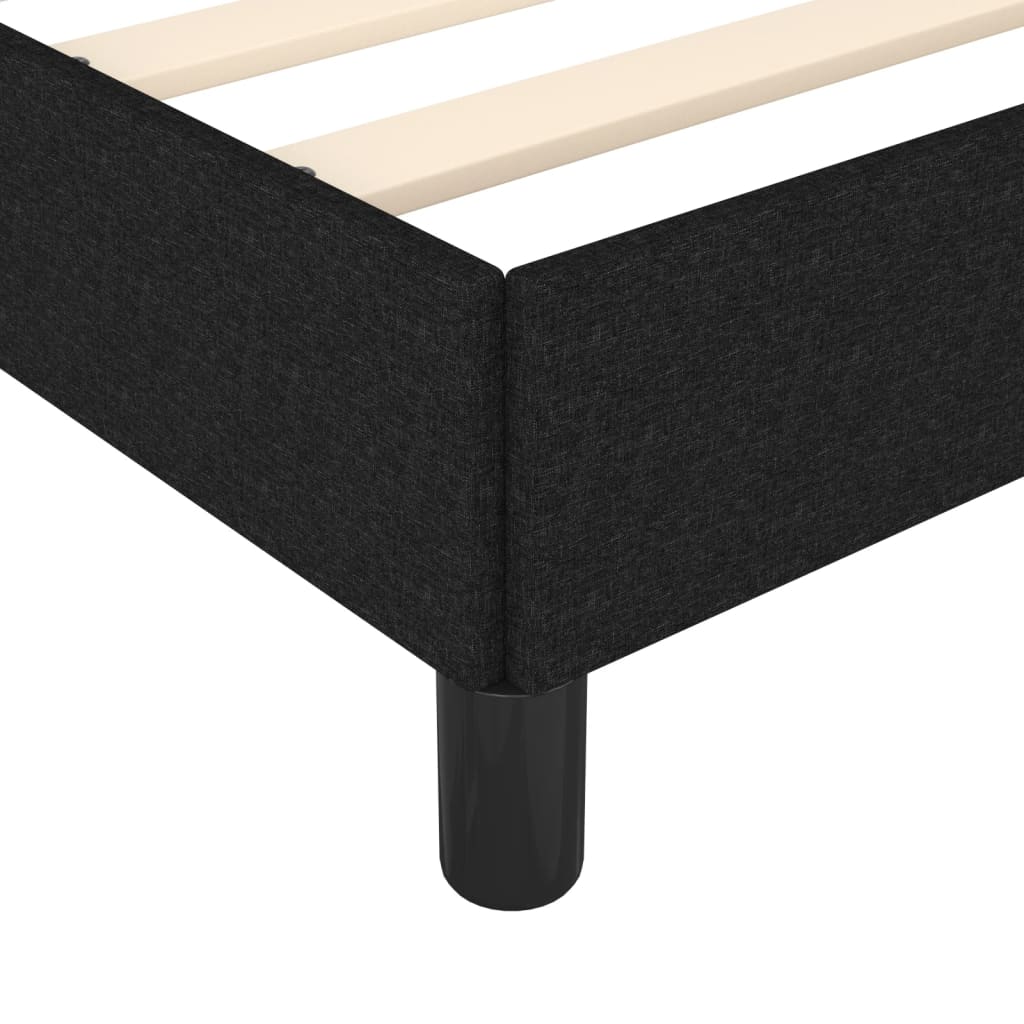 Cadre de lit sans matelas noir 80x200 cm tissu - XIOS