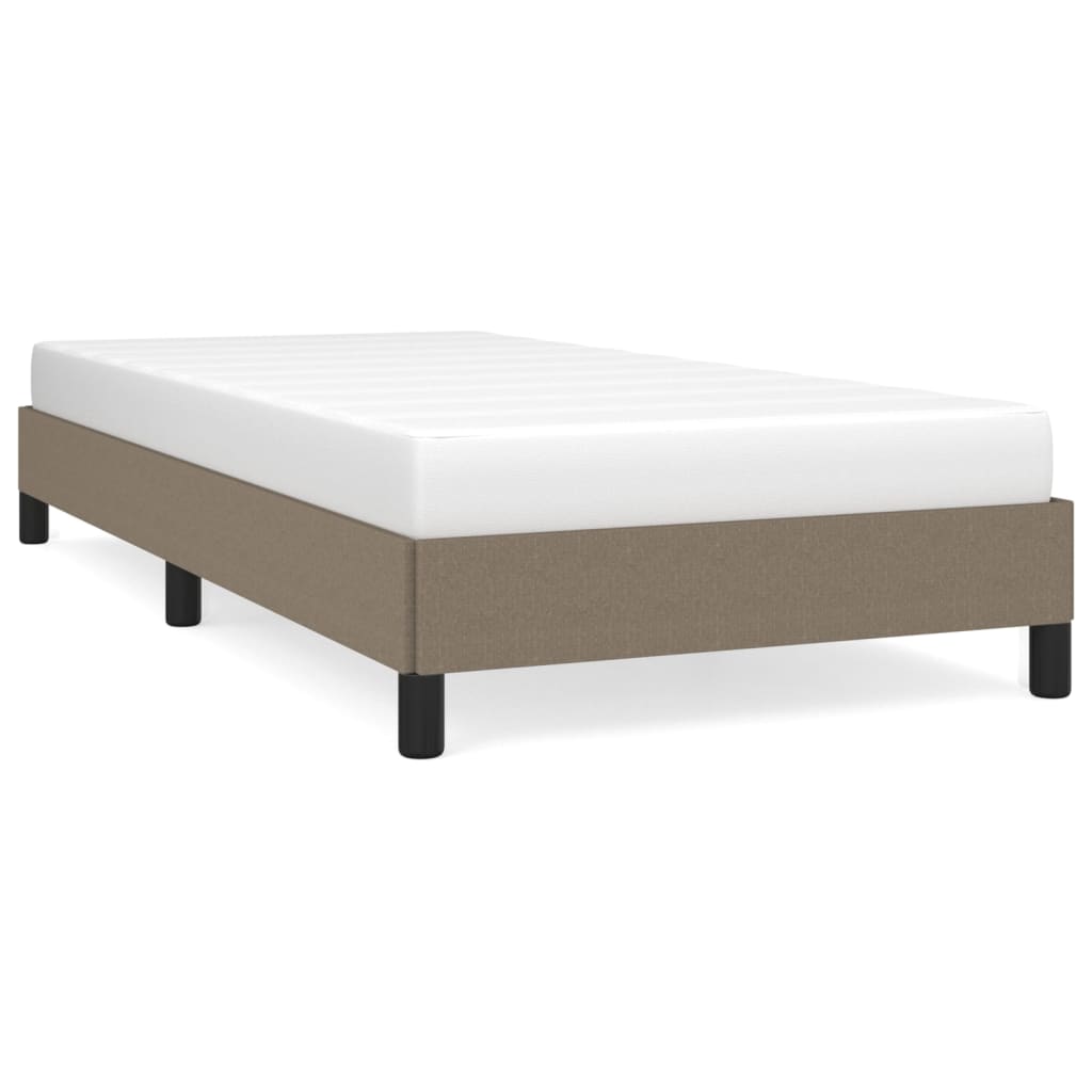 Cadre de lit sans matelas taupe 80x200 cm tissu - XIOS