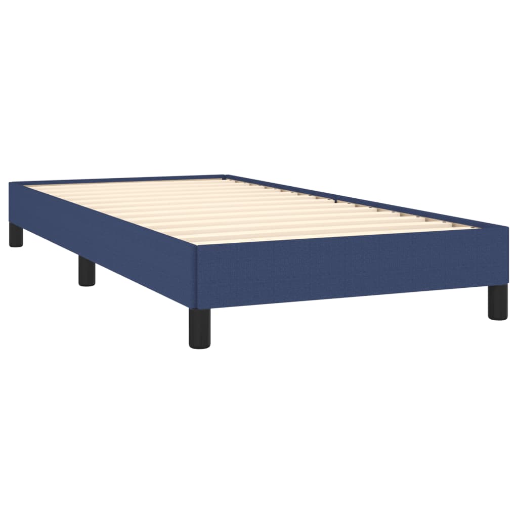 Cadre de lit sans matelas bleu 80x200 cm tissu - XIOS