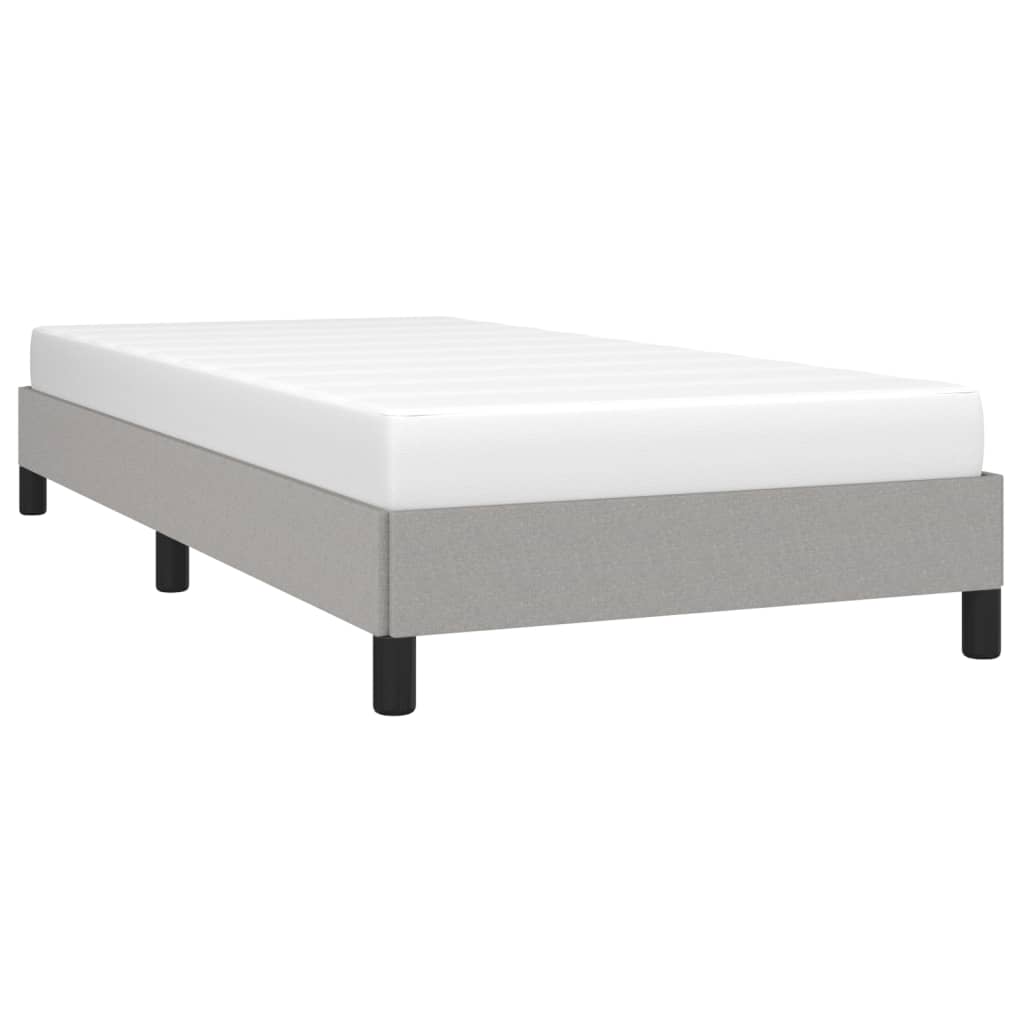 Cadre de lit sans matelas gris clair 90x190 cm tissu - XIOS