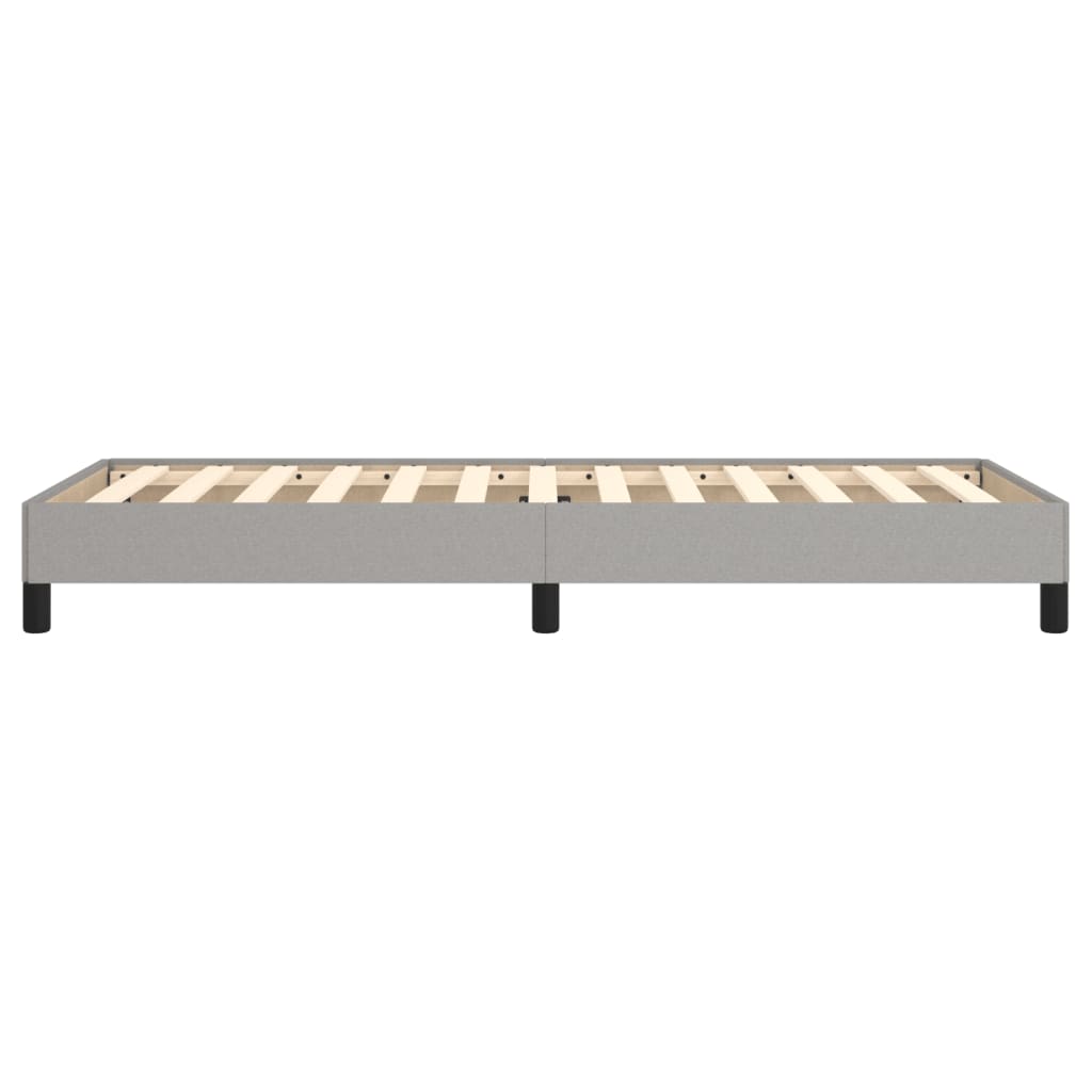 Cadre de lit sans matelas gris clair 90x190 cm tissu - XIOS