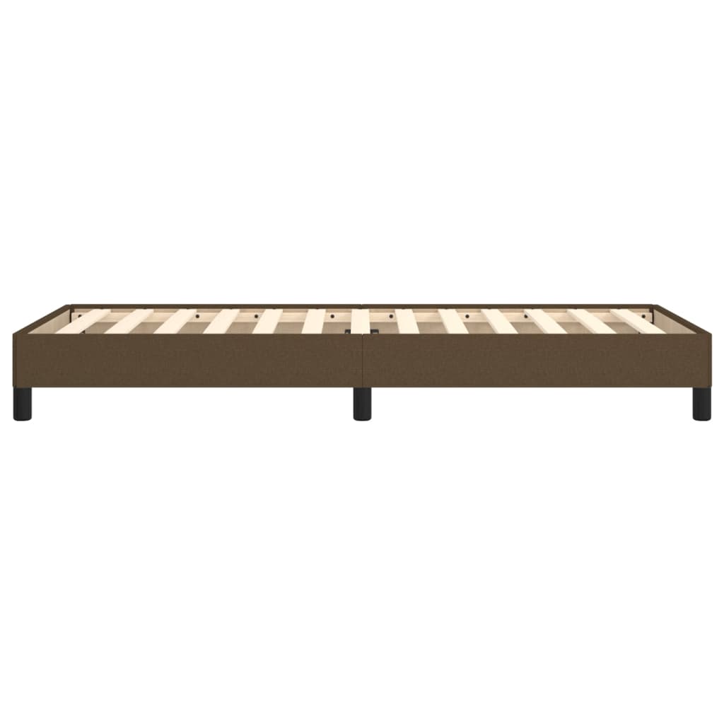 Cadre de lit sans matelas marron foncé 90x190 cm tissu - XIOS