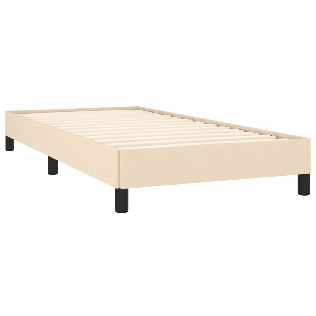 Cadre de lit sans matelas crème 90x190 cm tissu - XIOS