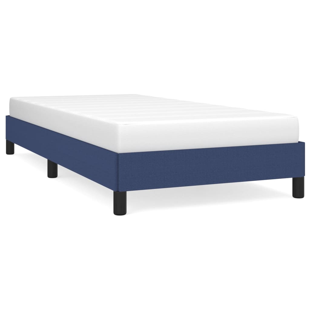 Cadre de lit sans matelas bleu 90x190 cm tissu - XIOS