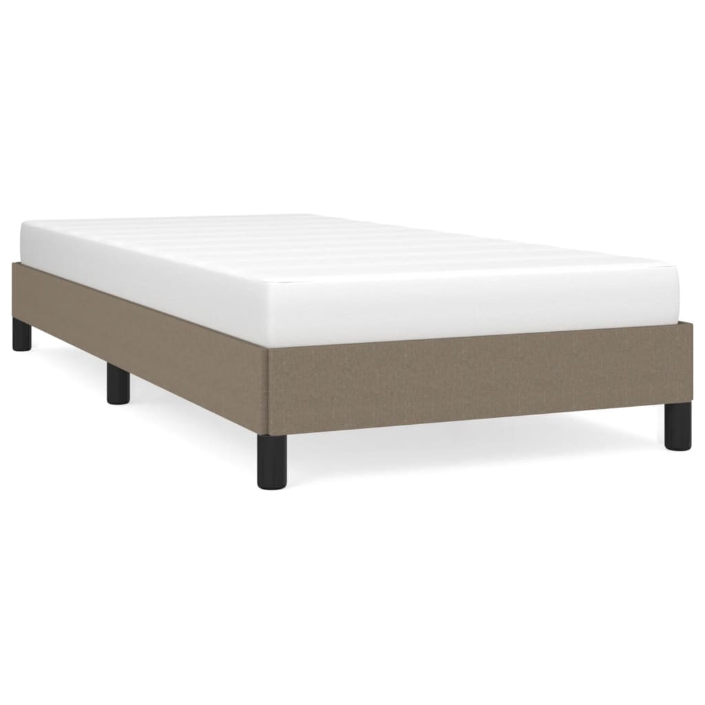 Cadre de lit sans matelas taupe 90x200 cm tissu - XIOS