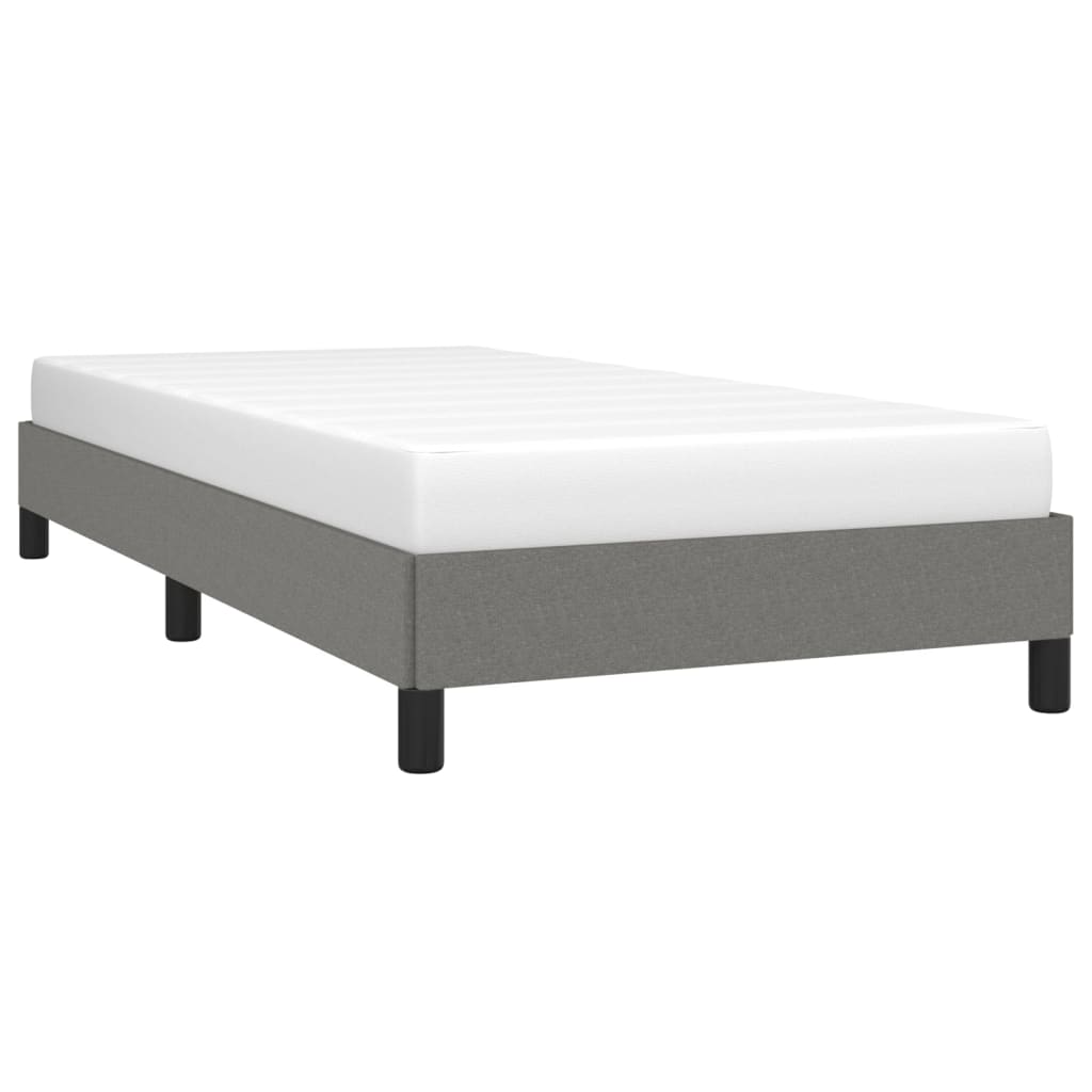 Cadre de lit sans matelas gris foncé 100x200 cm tissu - XIOS