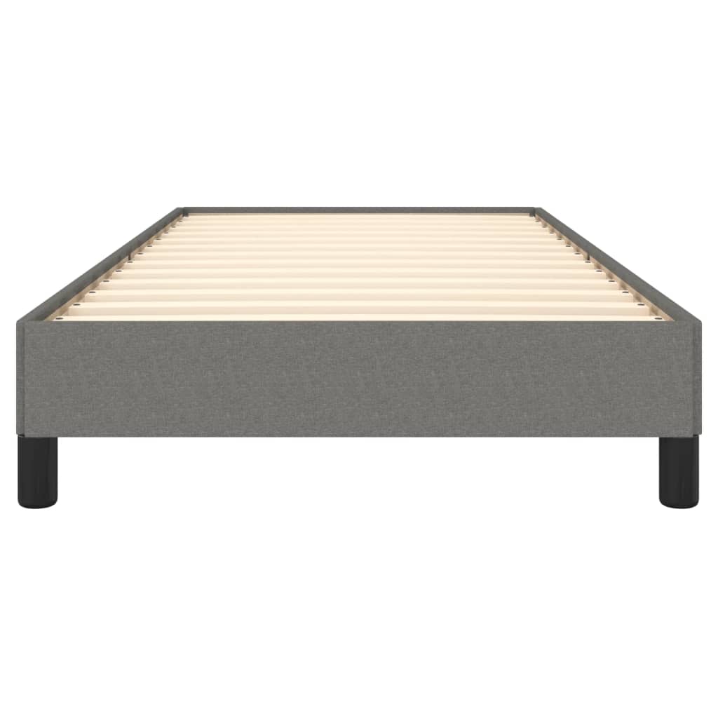 Cadre de lit sans matelas gris foncé 100x200 cm tissu - XIOS